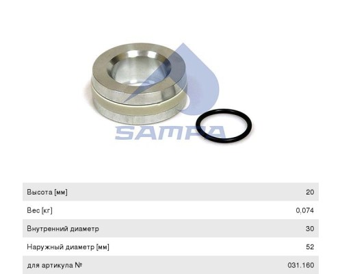 Ремкомплект VOLVO FM, FH цилиндра подъема кабины SAMPA
