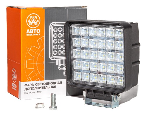 Фара рабочего света квадратная 110х140х65 90Вт 30 светодиодов рассеянный свет AVTOELECTRICA