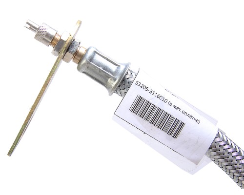 Шланг подкачки колеса КАМАЗ, МАЗ 350мм внутренний с кронштейном в металлической оплетке ТМК