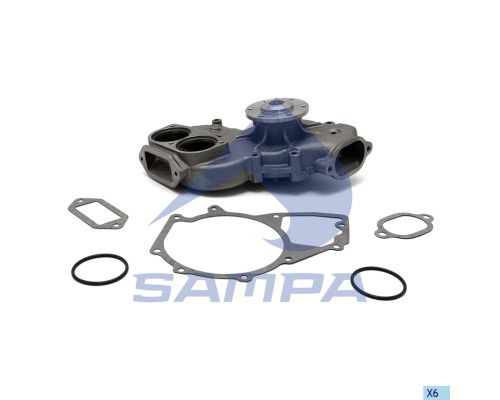 Насос водяной КАМАЗ-5490 MERCEDES Axor дв.OM457HLA (с ретардером) SAMPA