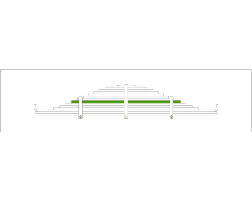 Лист рессоры КАМАЗ-55111, 54215, 53215, 43118, 6540 задней №7 L=870мм НПФ РЕССОРА