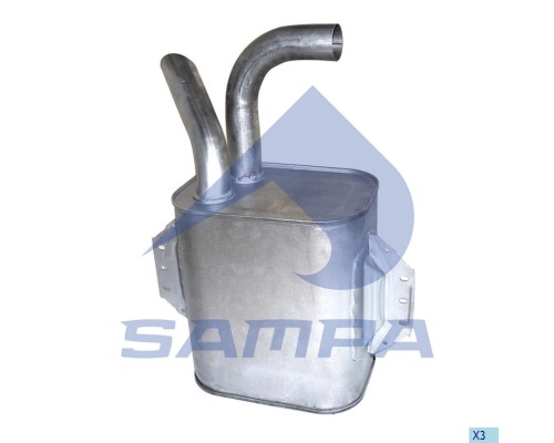 Глушитель MERCEDES Atego 712-1517 дв.OM904LA прямоугольный SAMPA