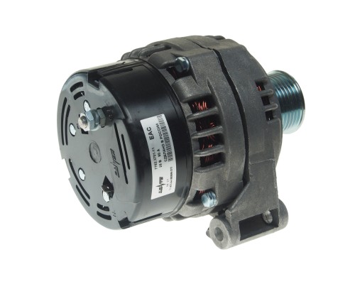 Генератор МАЗ, ЛАЗ, УРАЛ дв.ЯМЗ ЕВРО-3 поликлиновой шкив, монокронштейн 28В 76А КЗАТЭ (ЗиТ)