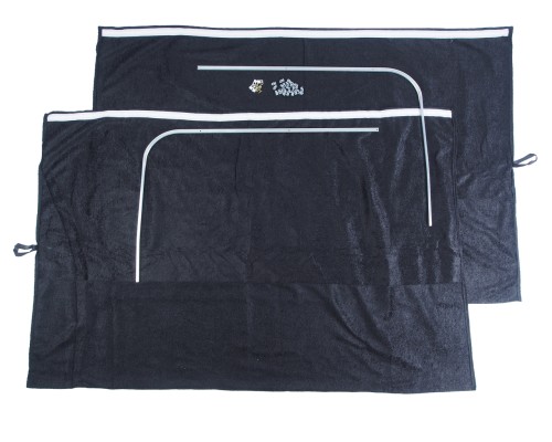 Шторка автомобильная для лобового стекла 160х105см ГАЗель Next барашек черная комплект ВИТА ТРАК