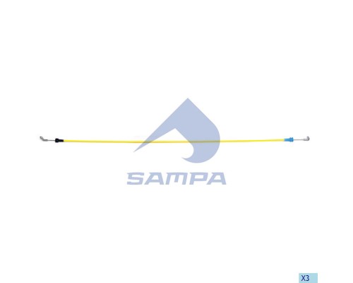 Трос КАМАЗ-5490 MERCEDES Atego привода замка двери правой SAMPA