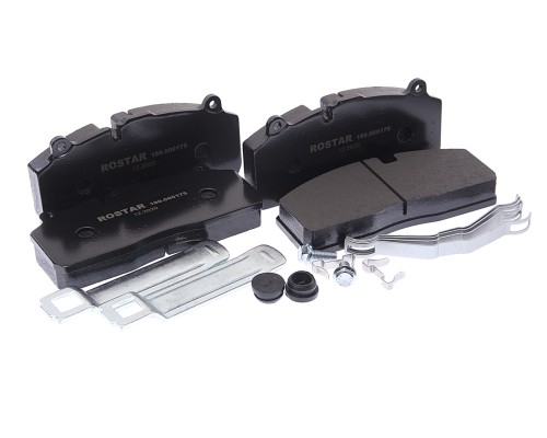 Колодки тормозные КАМАЗ-5490 SAF B9-22S передн./задн. с отв.под пятаки (210х93.8х30мм) (4шт.) ROSTAR