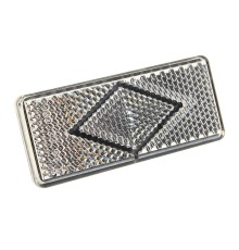 Катафот ГАЗ-3302 белый 121х52 (рисунок ромб,  крепление 1 винт) АЭК