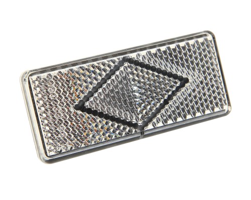 Катафот ГАЗ-3302 белый 121х52 (рисунок ромб,  крепление 1 винт) АЭК