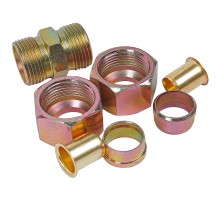 Ремкомплект трубки тормозной пластиковой d=15х1.0 (2гайки, 2штуцера, 2втулки, преходник-трубка) СПЕЦМАШ