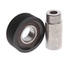 Ролик натяжной ГАЗ-3302 дв.УМЗ-4216 с осью комплект (ручейковый) АВТОБОБ