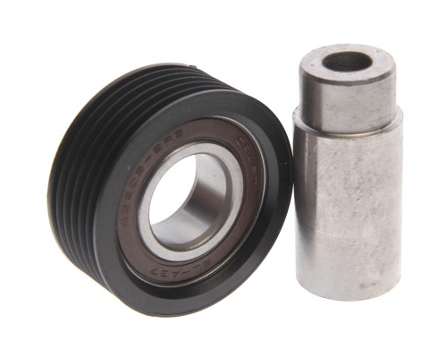 Ролик натяжной ГАЗ-3302 дв.УМЗ-4216 с осью комплект (ручейковый) АВТОБОБ