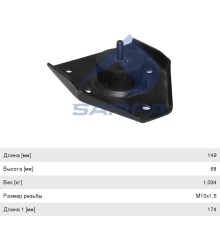 Подушка VOLVO F10, F12 радиатора SAMPA