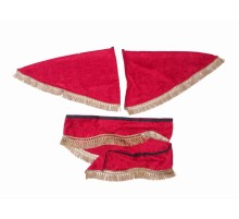 Ламбрекен ГАЗ-3302 на лобовое стекло с уголками кисти красный АВТОРЕАЛ