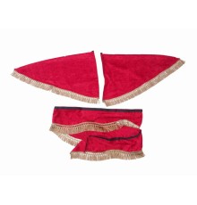 Ламбрекен ГАЗ-3302 на лобовое стекло с уголками кисти красный АВТОРЕАЛ