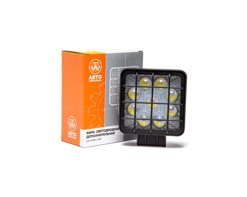 Фара рабочего света квадрат. 110х140х55мм 27Вт 9 светодиодов направ. свет линзованная AVTOELECTRICA
