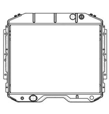 Радиатор ГАЗ-3309 алюминиевый 2-х рядный дв.ММЗ ЕВРО-4 (без горловины) LUZAR