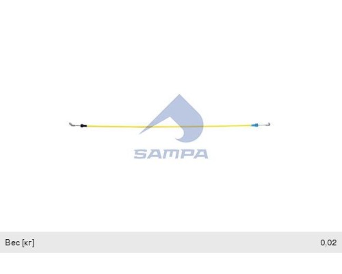 Трос КАМАЗ-5490 MERCEDES Atego привода замка двери правой SAMPA