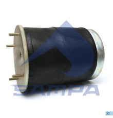 Пневморессора SAF ROR МАЗ-5440, 6430 (с металл.стаканом, 4шп. M12мм, 1отв.M22х1.5мм) SAMPA