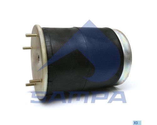 Пневморессора SAF ROR МАЗ-5440, 6430 (с металл.стаканом, 4шп. M12мм, 1отв.M22х1.5мм) SAMPA