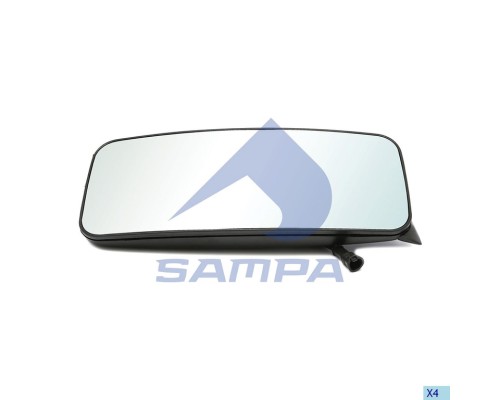 Зеркало боковое КАМАЗ-5490 MERCEDES Axor левое с подогревом SAMPA
