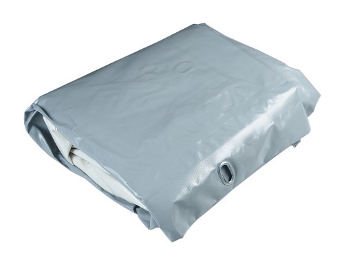 Тент ГАЗель Next Фермер В(1.53)хШ(2.06)хД(2.42) 2-х сторонний 5 люверсов стал.борт (серый) АВТОПЛАСТ