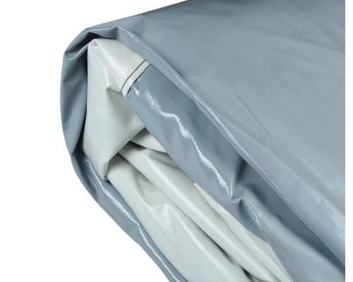 Тент ГАЗель Next Фермер В(1.53)хШ(2.06)хД(2.42) 2-х сторонний 5 люверсов стал.борт (серый) АВТОПЛАСТ