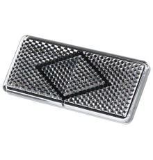 Катафот ГАЗ-3302 белый 121х52 (рисунок ромб,  крепление 2 защелки) АЭК