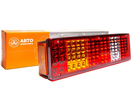 Фонарь задний КАМАЗ, МАЗ, УРАЛ левый с добавочным указателем байонетный (по центру) AVTOELECTRICA