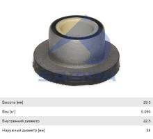 Сайлентблок IVECO кабины задний (22.5x38x29.5) SAMPA