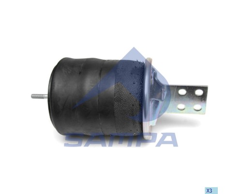 Пневморессора IVECO EuroTech, EuroStar, Stralis (пласт.стакан) задняя правая с кронштейном SAMPA