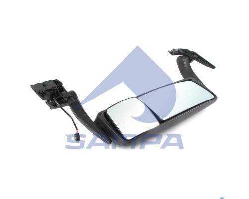 Зеркало боковое MAN TGS правое с подогревом в сборе (основное электрорегулировка) SAMPA
