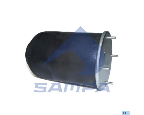 Пневморессора SCHMITZ (без стакана) (2 шп. M12 смещ. 25 1 отв.-шт. M22 Н:отв. D156.5) SAMPA