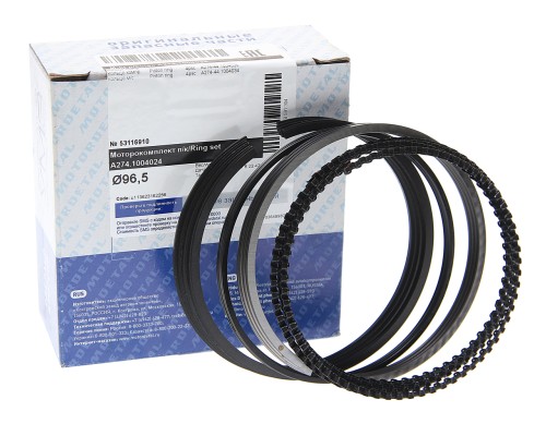 Кольца поршневые ГАЗель Next дв.EvoTech 2.7 d=96.5 комплект на двигатель МОТОРДЕТАЛЬ