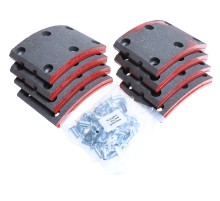 Накладка тормозной колодки JAC N75, N80 КАМАЗ Компас-9 передней/задней сверл.к-т 8шт.с закл.MARSHALL