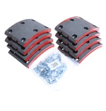 Накладка тормозной колодки JAC N75, N80 КАМАЗ Компас-9 передней/задней сверл.к-т 8шт.с закл.MARSHALL