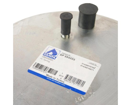 Пневморессора MAN TGL (без стакана) (1шп. M12,  1штуц. M16 смещ.,  низ отв. d=130.8мм) SAMPA