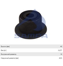 Сайлентблок IVECO рессоры (16.5х46/65х40) SAMPA