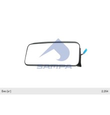 Зеркало боковое КАМАЗ-5490 MERCEDES Axor левое с подогревом SAMPA