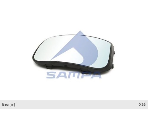 Элемент зеркальный КАМАЗ-5490 MERCEDES Axor с подогревом (панорама) SAMPA