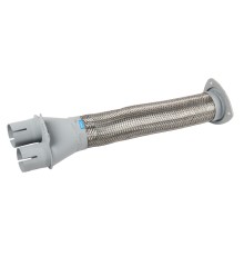 Металлорукав КАМАЗ в сборе с тройником в оплетке d=90мм L=661мм (нержавеющая сталь 201) (фл. 6мм) ГС