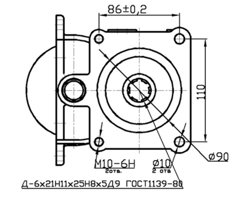 Коробка ГАЗ-САЗ-4509 отбора мощности КПП 5-ст. под НШ самосвал короткий шток АГРЕГАТ
