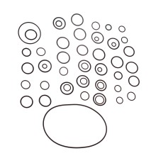 Ремкомплект КАМАЗ ТНВД (4 наименования , кольца уплотнительные 40шт.) БРТ