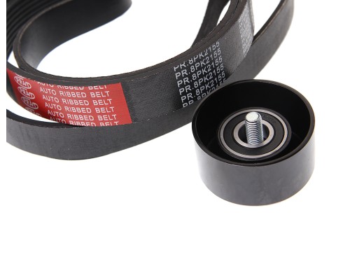 Ролик ГАЗ-3302 Бизнес дв.CUMMINS ISF 2.8 натяжителя ремня с ремнем 8РК2155 комплект PRAVT