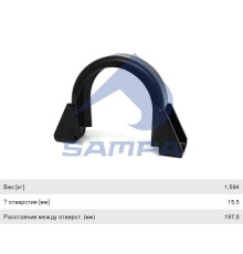 Кронштейн VOLVO F10, 12, FH12, 16 опоры вала карданного (хомут) SAMPA
