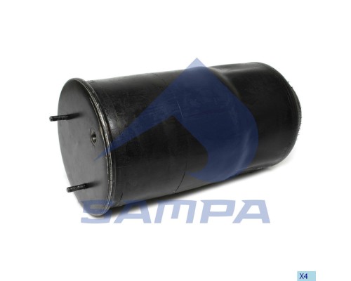 Пневморессора SCHMITZ (без стакана) (2 шп.,  1 отв. штуц.) SAMPA