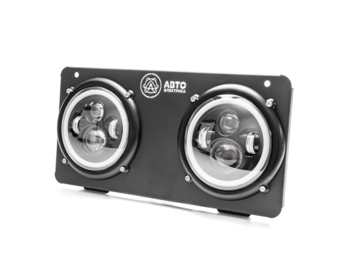 Фара МТЗ передняя круг.светодиодная комплект с ДХО, с поворот, с рамкой крепления AVTOELECTRICA