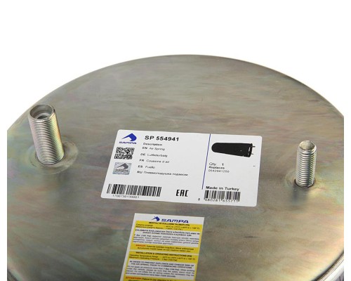 Пневморессора BPW (без стакана) (1 шп. M12, 1 отв. M18х1.5мм) SAMPA