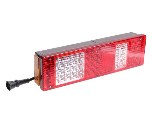 Фонарь задний КАМАЗ, МАЗ, УРАЛ левый (24V, светодиод, с кабелем) ТЕХАВТОСВЕТ