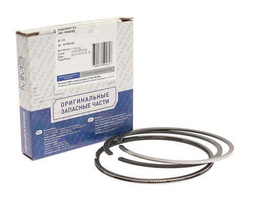 Кольца поршневые Д-245, Д-260 ЕВРО-4 d=110мм на поршень МОТОРДЕТАЛЬ