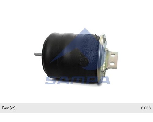 Пневморессора IVECO EuroTech, EuroStar, Stralis (пласт.стакан) передняя левая с кронштейном SAMPA